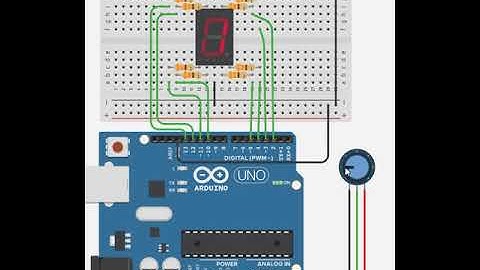 7セグメントLEDをArduinoで制御 可変抵抗の値を表示