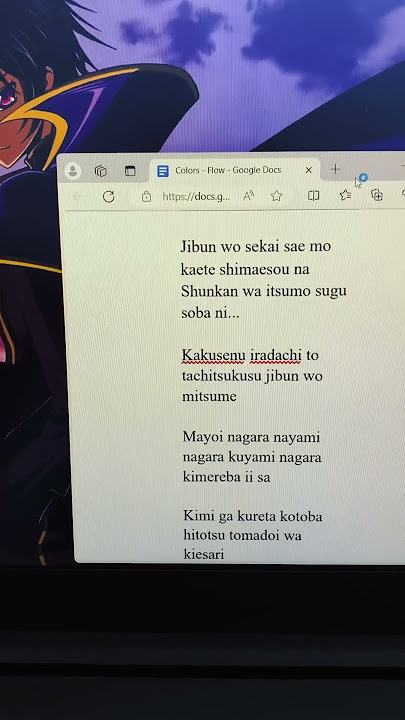 Cover Code Geass Opening 1 (Colors - Flow) #codegeass #anime #cover