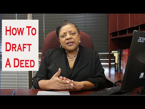 Video: How To Draw Up A Deed Of Transfer