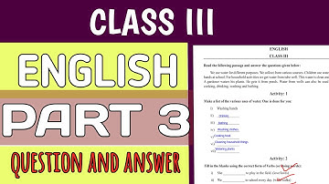 Class  3 English model activity task part 3