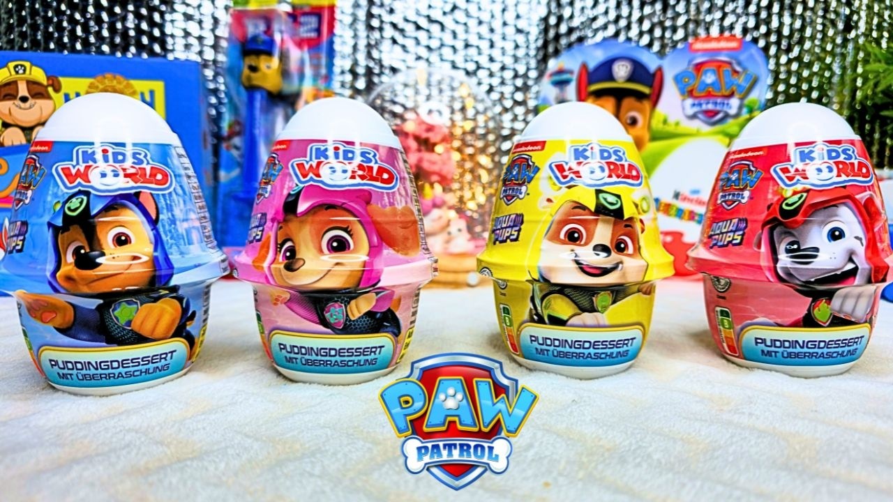 Paw Patrol Pudding Eier Wo Kaufen Unboxing Paw Patrol Pudding Eggs 🐾 + Sweet Treats ASMR 🍬 | Relaxing