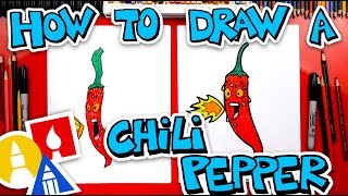 how to draw a funny chili pepper