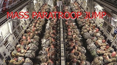 Paratrooper C-17 Mass Jump