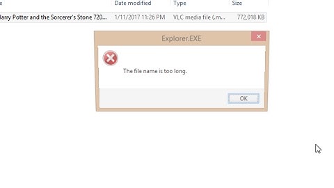 How to fix filename too long error in 1 step