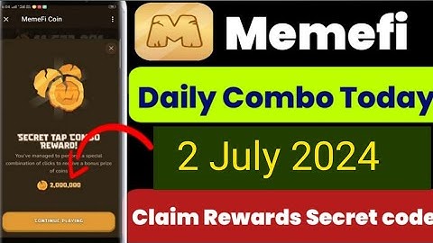 Memefi secret combo | Memefi combo today |Memefi 2 july 2024