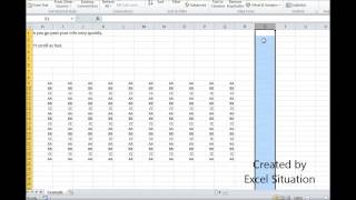 Excel resizing the scroll bar handle