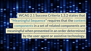 How to implement WCAG 2.1 Success Criteria 1.3.2 Meaningful Sequence in code with examples