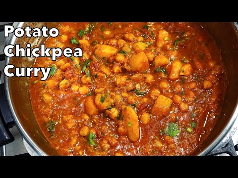 EASIEST WAY TO MAKE A DELICIOUS CHICKPEA POTATO CURRY  ALOO CHOLE MASALA