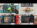 Battery Life of Metroid Prime Remastered | Nintendo Switch LITE vs. Standard vs. OLED.