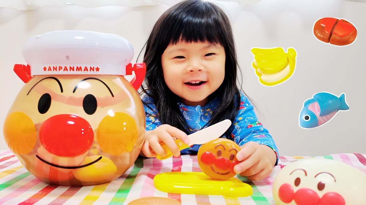 【アンパンマン】おもちゃ おままごとトントンセット でお野菜と色の名前クイズ！しーちゃんとパパとお片付け★子供向け キッズ 知育