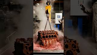 Dipping a Rusted Engine Block in Chemical Bath! 🔧✨ Satisfying Restoration