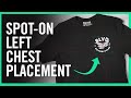 Left chest print placement made easy  how to place left chest logos  prints