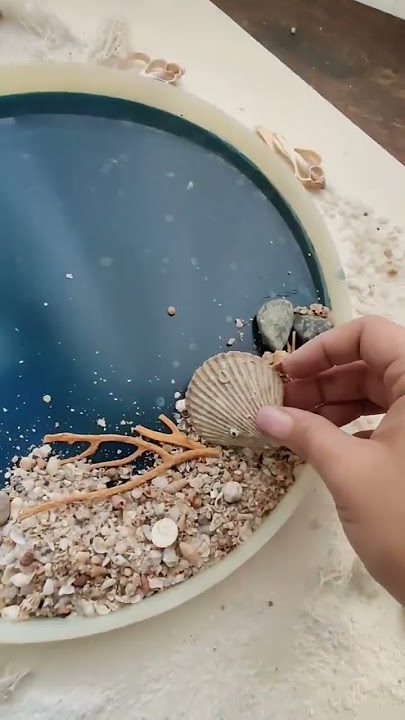DIY Beach Tray #craftideas #craft #handmade #ocean #resin