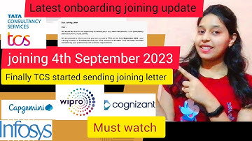 TCS started sending joining letter |4th Sept 2023 joining update|Ninja Candidates|2023 Batch|joining