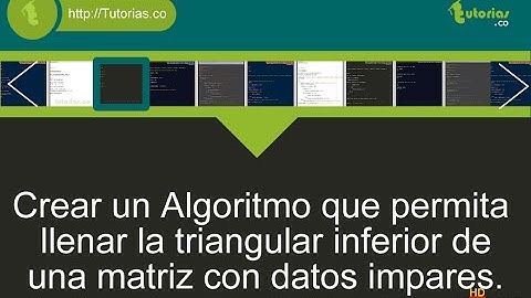 arreglos – pseudocodigo (triangular inferior datos impares)