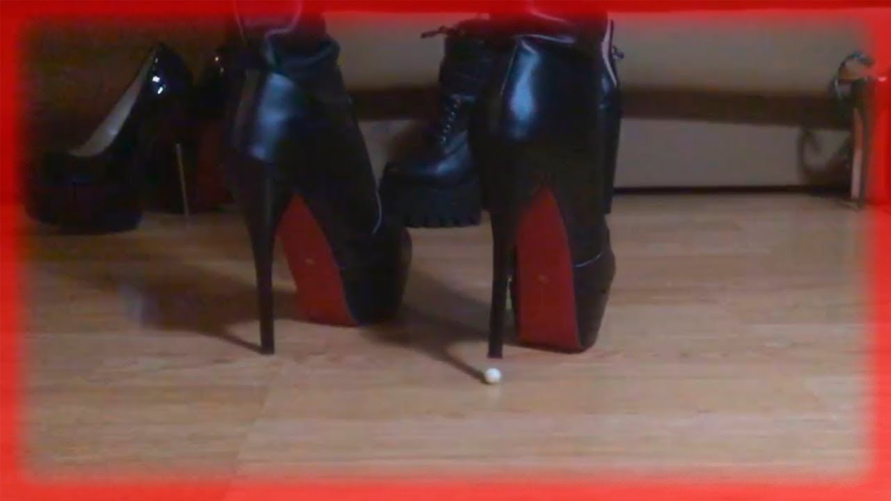 High heels boots crush berry