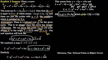Explicit 2 Isogeny (Elliptic Curves)