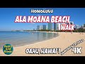 Hawaii Beach Walk Ala Moana Beach January 13, 2022 Oahu Hawaii Virtual Walk AMSR