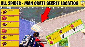 All Secret Locations For Spiderman Crate In Bgmi & Pubg Mobile || Get Easily Spiderman Web