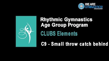 Rhythmic Gymnastics Age Group Program - Clubs Element C9 Small throw catch behind