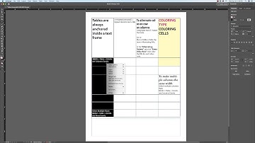 Coloring Cells in Tables in Adobe InDesign CC