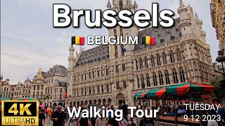 Brussels, Belgium 4K walking tour