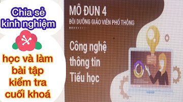 HƯỚNG DẪN HỌC VÀ LÀM BÀI TẬP KIỂM TRA CUỐI KHOÁ MÔ ĐUN 4 - CÔNG NGHỆ THÔNG TIN TIỂU HỌC