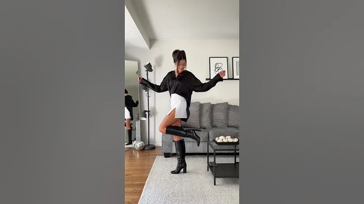 Black and white outfit ideas mini skirt