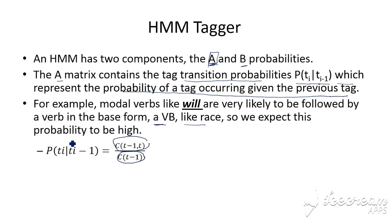 Hidden Markov Model Tagger 1 - YouTube