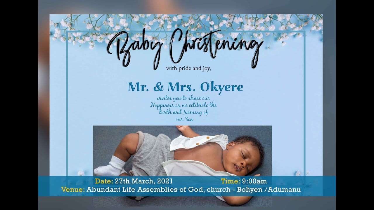 How to design a simple Naming Ceremony or Baby Christening flyer ||  Photoshop CC - YouTube