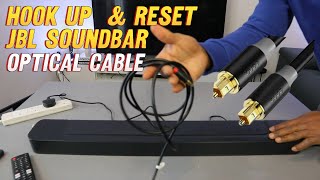 How to Hook A JBL Soundbar To Your LG TV | Optical cable| How to Reset JBL Soundbar!