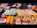ASMR SUSHI SASHIMI PLATTER MUKBANG No Talking EATING FOOD ASMR SUSHI SASHIMI PLATTER MUKBANG No Talking EATING FOOD