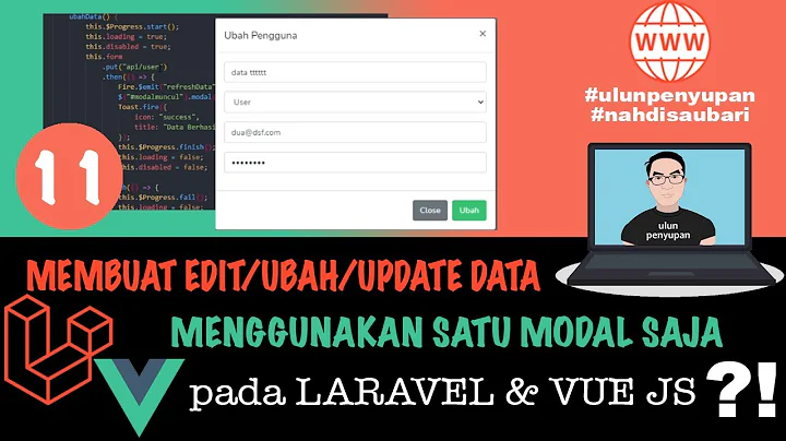 Membuat Edit, Ubah atau Update Data Menggunakan Satu Modal