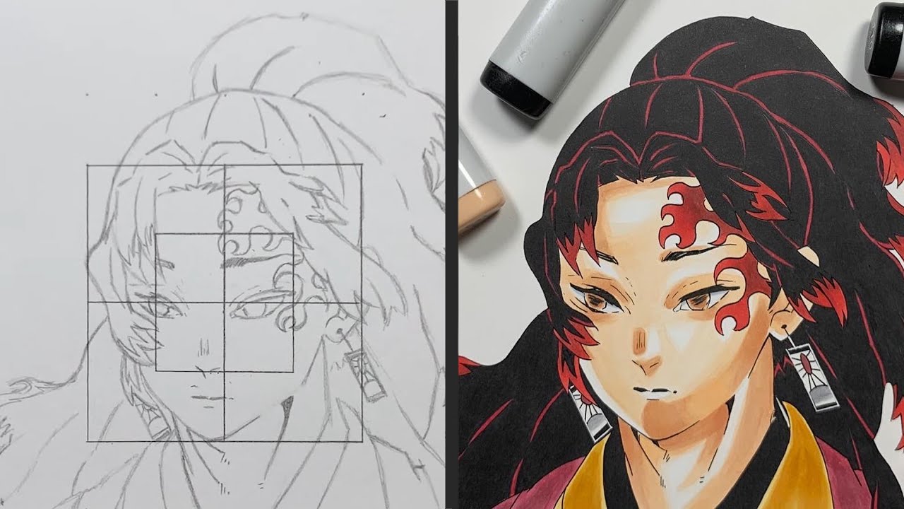 How to draw Yoriichi Demon Slayer step by step #2 