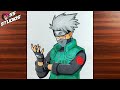 How to draw kakashi step by step  how to draw kakashi hatake full body