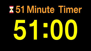 ⏱ 51 Minute Timer / 🔊 Alarm / 👍 Simple Timer