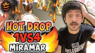 Miramar Hot drop Insane fights 1v4 Ranked 😱🔥