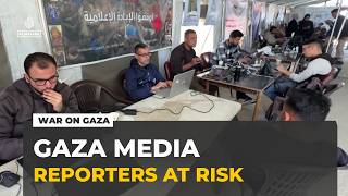 Israels war hits Gaza media industry : Reporters face risk of attacks and lack of supplies