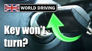 Steering wheel & ignition key won't turn? EASILY solved in seconds!