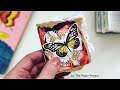 Micro Mini Junk Journal - Using up my paper scraps