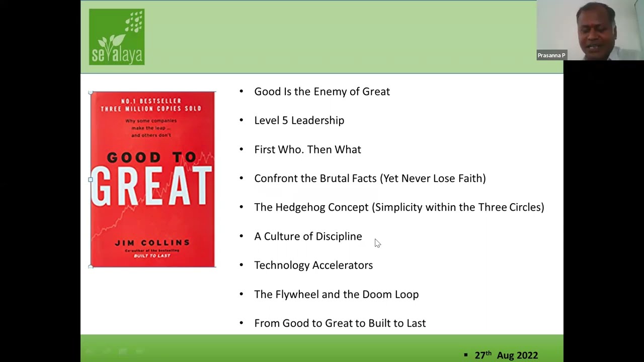 Good to Great || Jim Collins || Book Review || Sevalaya 