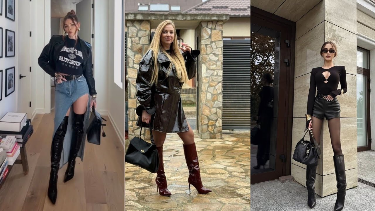 Premium Leather Long High Heel Boots – Timeless Glamour with Modern Grace and Power