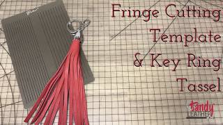 Cutting leather fringe to make a tassel