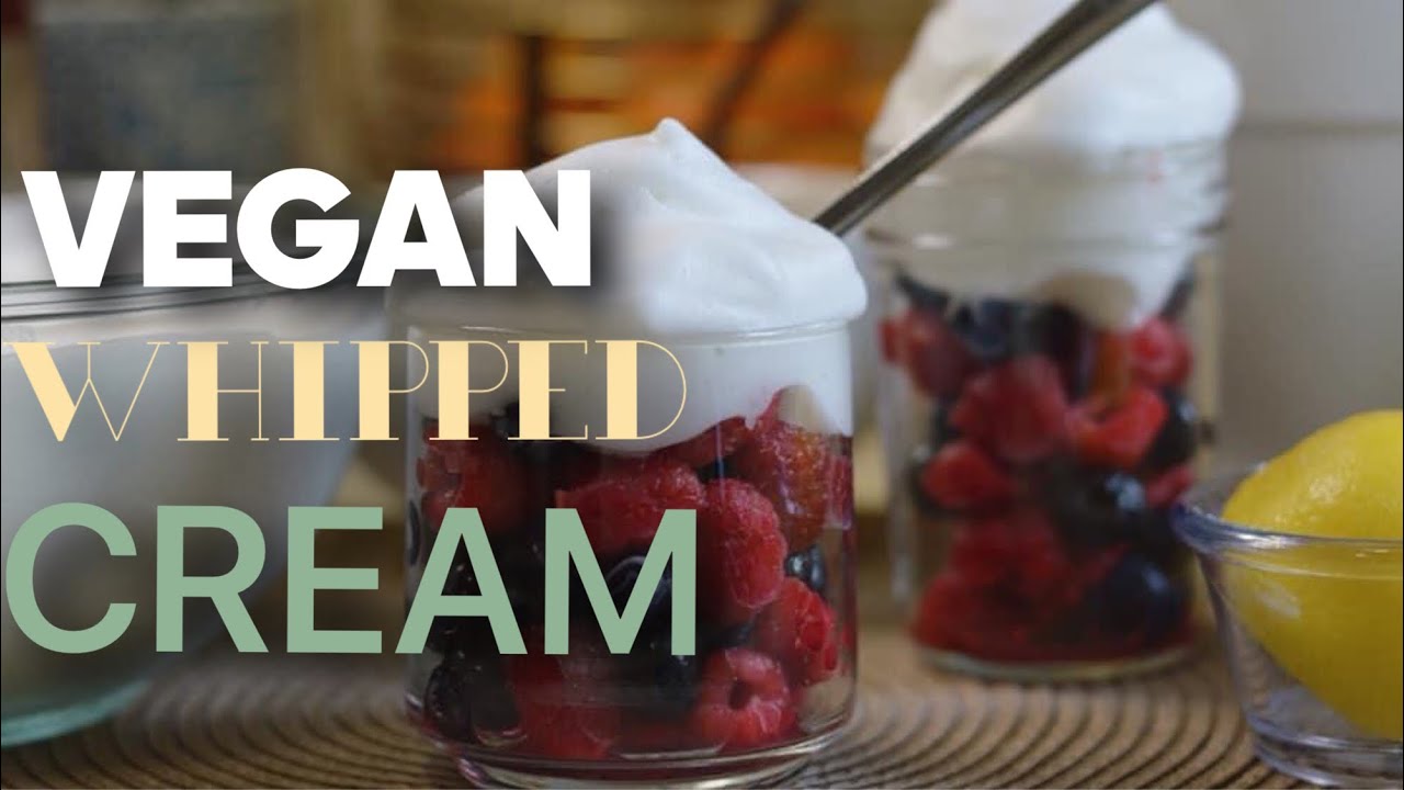 HOW TO MAKE VEGAN WHIPPED CREAM USING CHICKPEASAQUAFABA WHIPPED CREAM