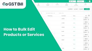 How to Bulk Edit Products or Services in Go GST Bill | Step-by-Step Demo | #accountingsoftware