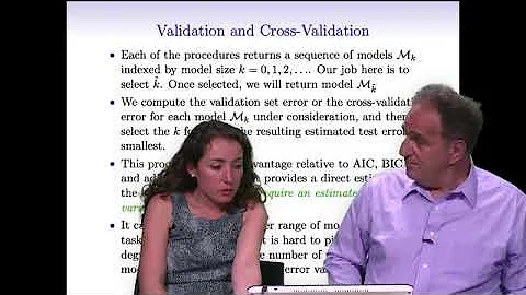 Statistical Learning: 6.5 Validation and cross validation