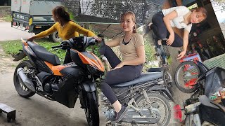 FULL VIDEO: Genius girl repairs, replaces parts, and restores old broken motorbikes.