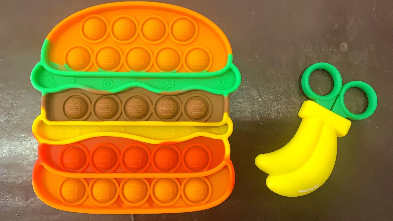hamburger pop it fidget toy