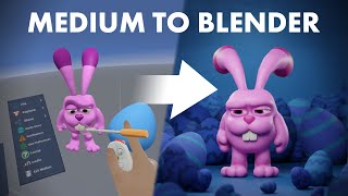 Adobe Medium To Blender using FBX and vertex colours