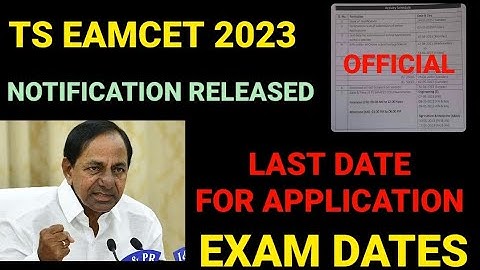 TS EAMCET 2023 NOTIFICATION RELEASE #tseamcet2023 #examdate #eamcet2023 #eamcet